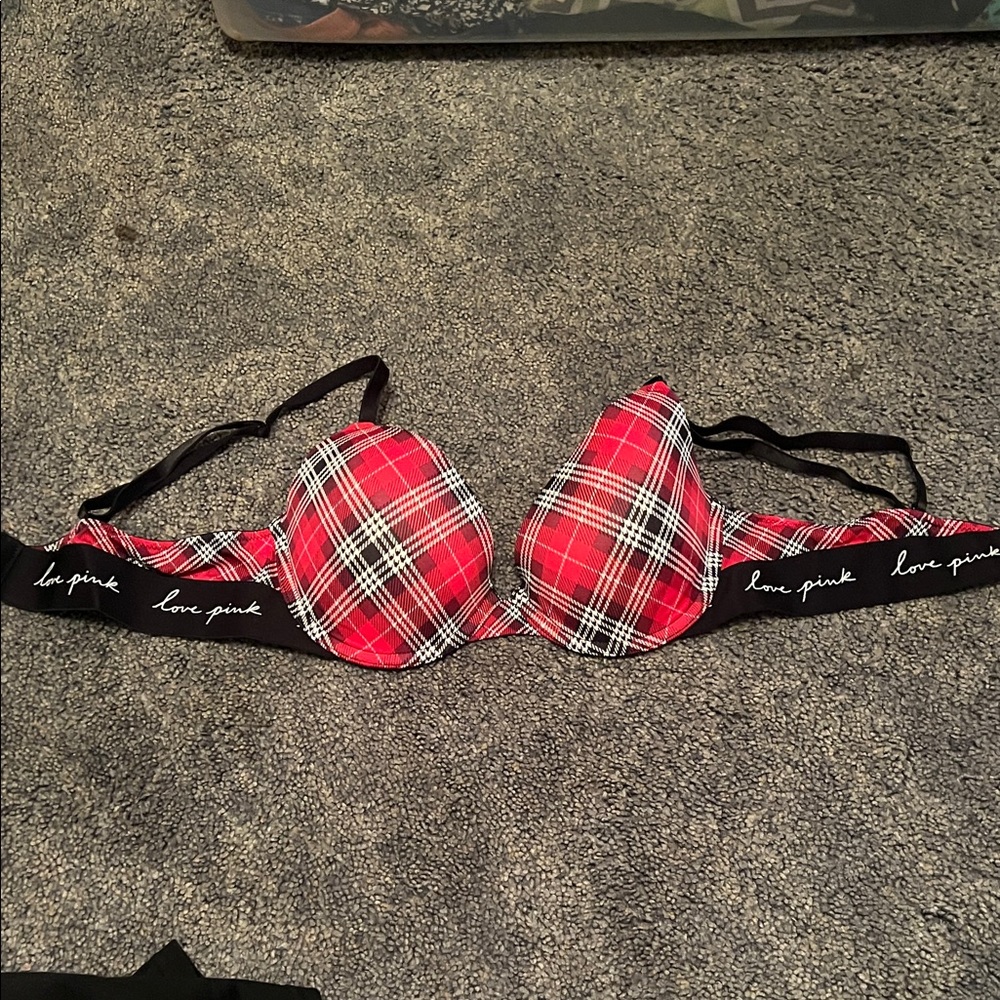 Love Pink Plaid Bra Victoria secret pink